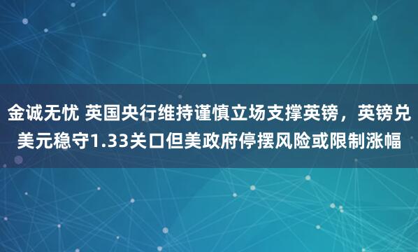 金诚无忧 英国央行维持谨慎立场支撑英镑，英镑兑美元稳守1.33关口但美政府停摆风险或限制涨幅
